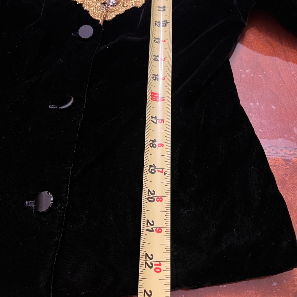 Jessica McClintock Black Jacket with Gold Embroidery size 6 - Picture 12 of 15